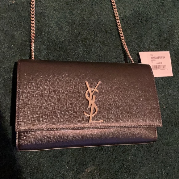 Black YSL Medium Kate Leather Chain Bag - Picture 3 of 6